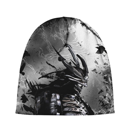 Dark Samurai Warrior Print Beanie