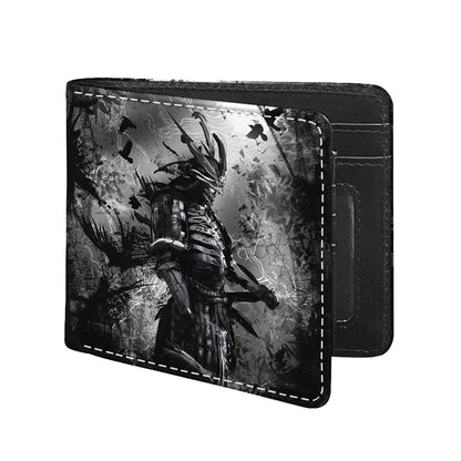 Dark Samurai Warrior Print Bifold Wallet