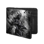 Dark Samurai Warrior Print Bifold Wallet