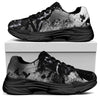 Dark Samurai Warrior Print Black Chunky Shoes