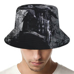 Dark Samurai Warrior Print Bucket Hat
