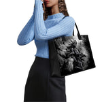 Dark Samurai Warrior Print Canvas Tote Bag