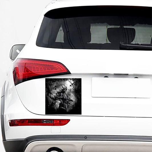 Dark Samurai Warrior Print Car Sticker