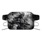 Dark Samurai Warrior Print Car Windshield Snow Cover