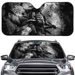 Dark Samurai Warrior Print Car Windshield Sun Shade