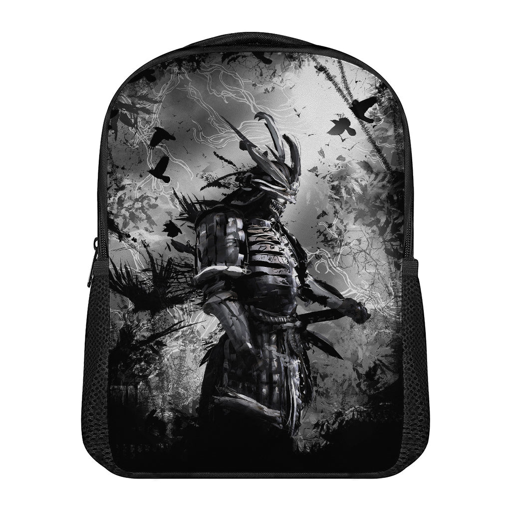 Dark Samurai Warrior Print Casual Backpack