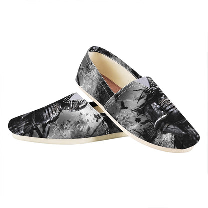 Dark Samurai Warrior Print Casual Shoes