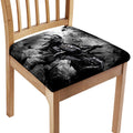 Dark Samurai Warrior Print Chair Cushion Cover