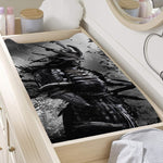 Dark Samurai Warrior Print Changing Pad Cover