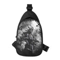 Dark Samurai Warrior Print Sling Bag