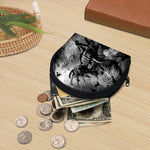 Dark Samurai Warrior Print Coin Purse