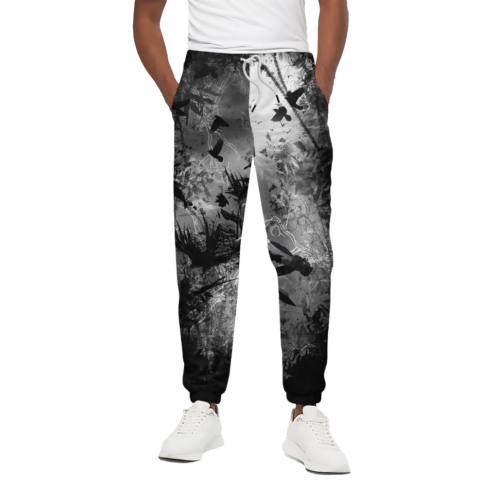 Dark Samurai Warrior Print Cotton Pants