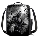 Dark Samurai Warrior Print Crossbody Lunch Bag