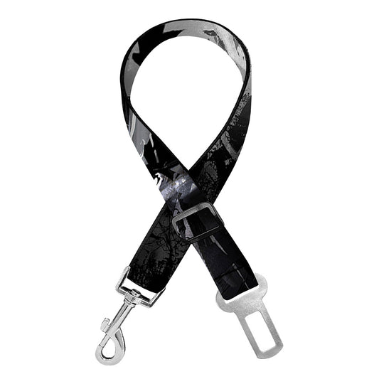 Dark Samurai Warrior Print Dog Seat Belt