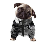 Dark Samurai Warrior Print Dog Zip Up Jacket
