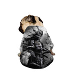 Dark Samurai Warrior Print Dog Zip Up Jacket