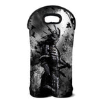 Dark Samurai Warrior Print Double Neoprene Wine Tote