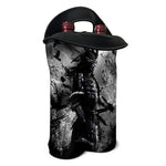 Dark Samurai Warrior Print Double Neoprene Wine Tote