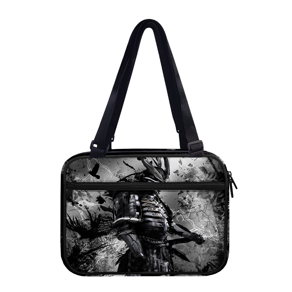 Dark Samurai Warrior Print Double Strap Bible Bag