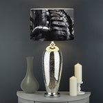 Dark Samurai Warrior Print Drum Lamp Shade