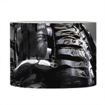 Dark Samurai Warrior Print Drum Lamp Shade