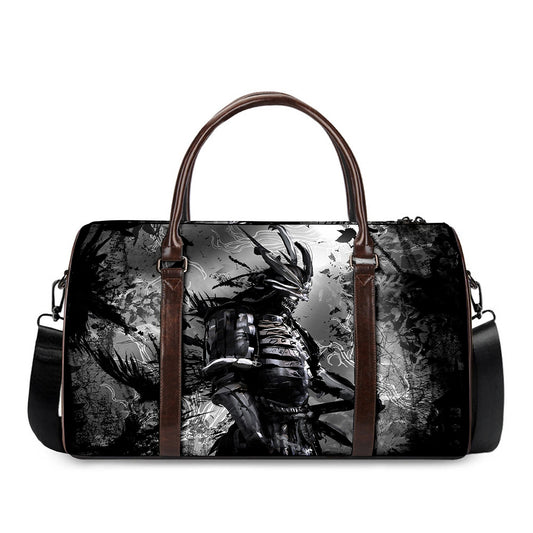 Dark Samurai Warrior Print Duffle Bag