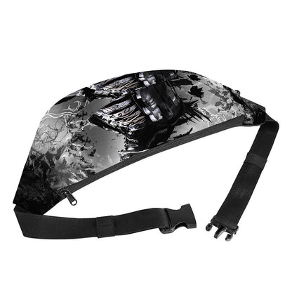 Dark Samurai Warrior Print Fanny Pack