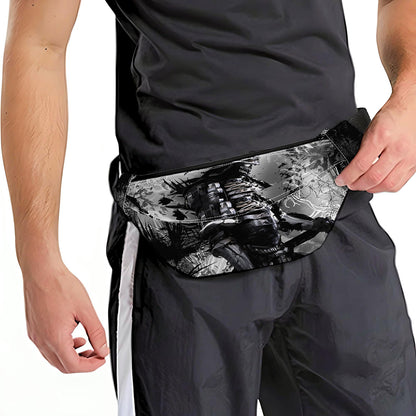 Dark Samurai Warrior Print Fanny Pack