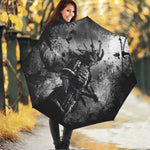 Dark Samurai Warrior Print Foldable Umbrella