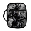 Dark Samurai Warrior Print Front Pocket Bible Bag