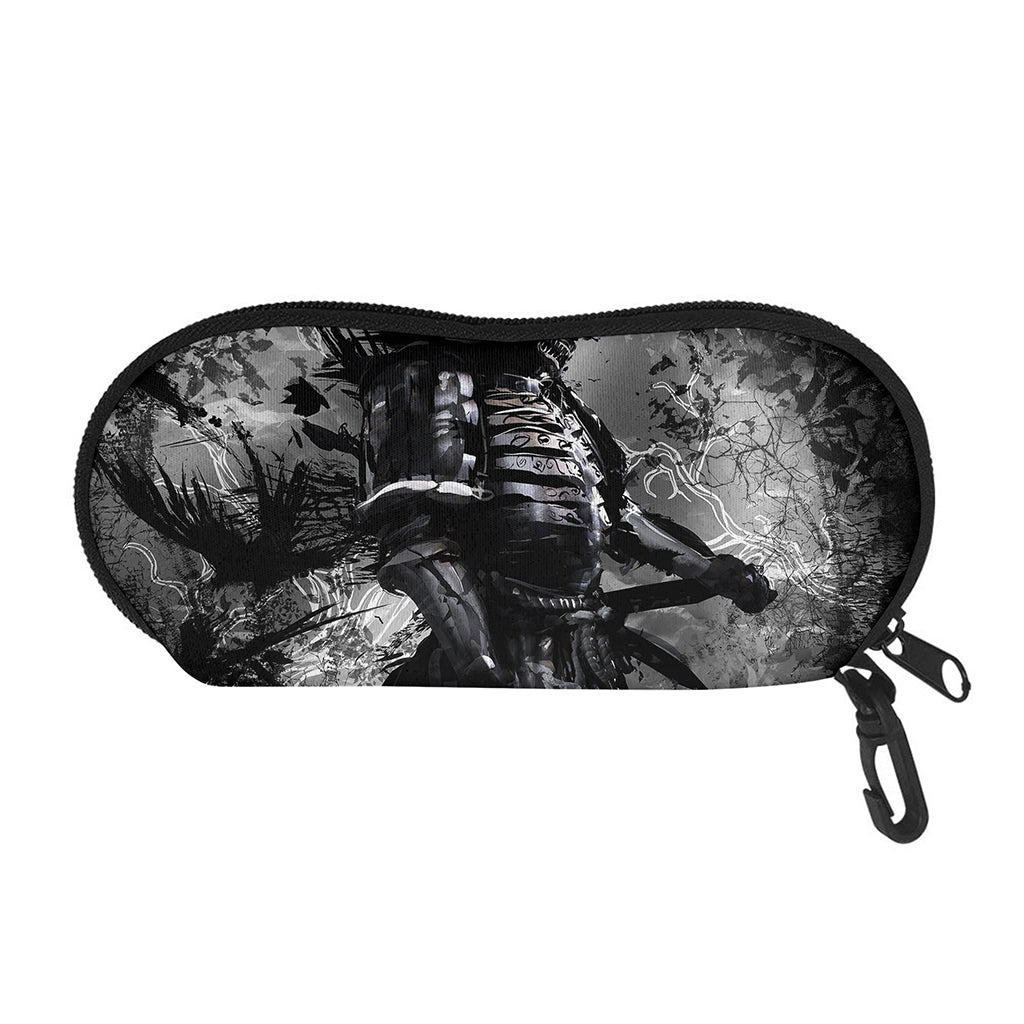 Dark Samurai Warrior Print Glasses Case