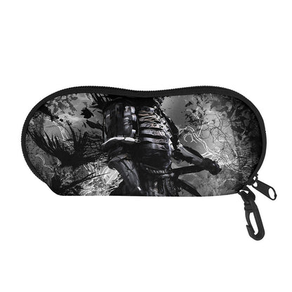 Dark Samurai Warrior Print Glasses Case