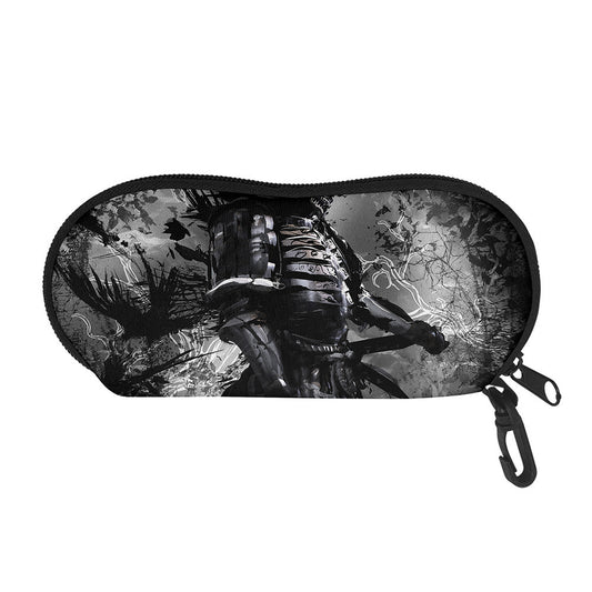 Dark Samurai Warrior Print Glasses Case