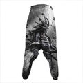 Dark Samurai Warrior Print Hammer Pants