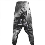 Dark Samurai Warrior Print Hammer Pants