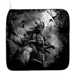 Dark Samurai Warrior Print Hand Towel