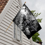 Dark Samurai Warrior Print House Flag