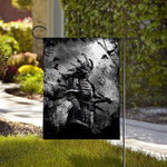 Dark Samurai Warrior Print House Flag