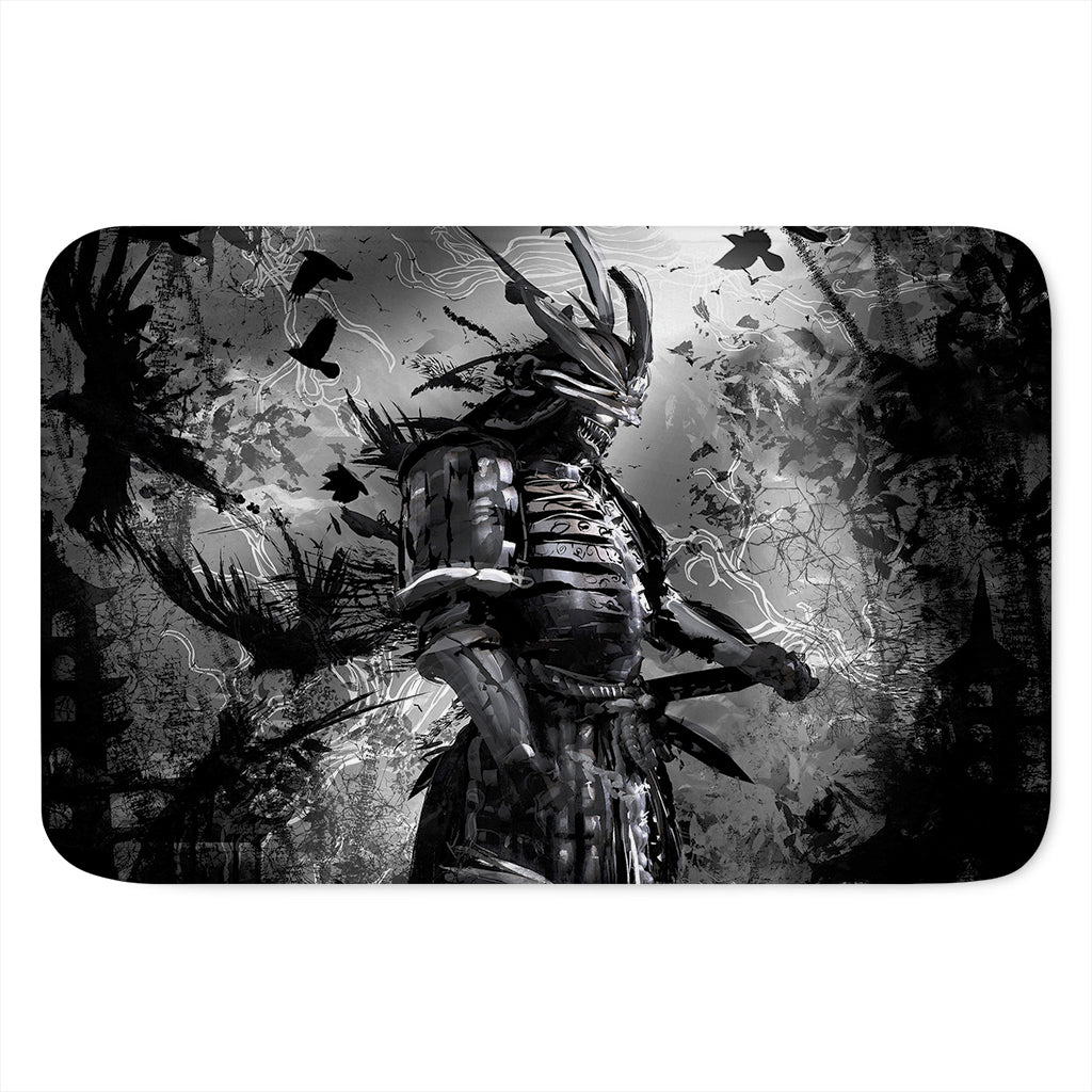 Dark Samurai Warrior Print Indoor Door Mat