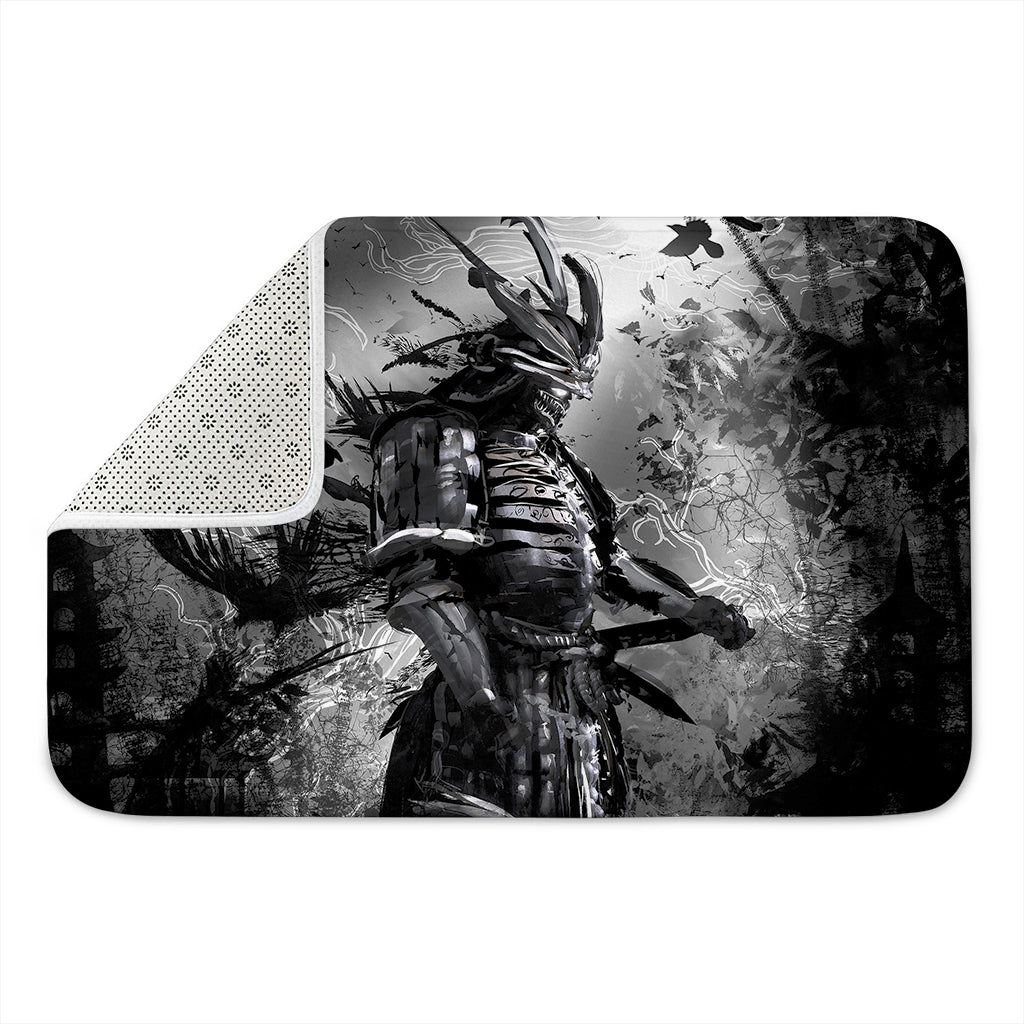 Dark Samurai Warrior Print Indoor Door Mat