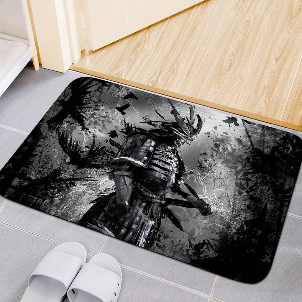Dark Samurai Warrior Print Indoor Door Mat