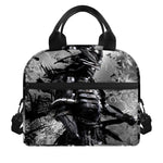 Dark Samurai Warrior Print Insulated Lunch Bag