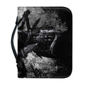 Dark Samurai Warrior Print Leather Bible Cover