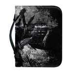 Dark Samurai Warrior Print Leather Bible Cover