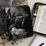 Dark Samurai Warrior Print Leather Bible Cover