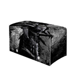 Dark Samurai Warrior Print Leather Tissue Box Cover