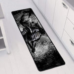 Dark Samurai Warrior Print Long Kitchen Mat