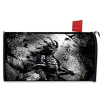 Dark Samurai Warrior Print Mailbox Cover