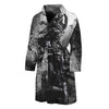 Dark Samurai Warrior Print Men's Bathrobe