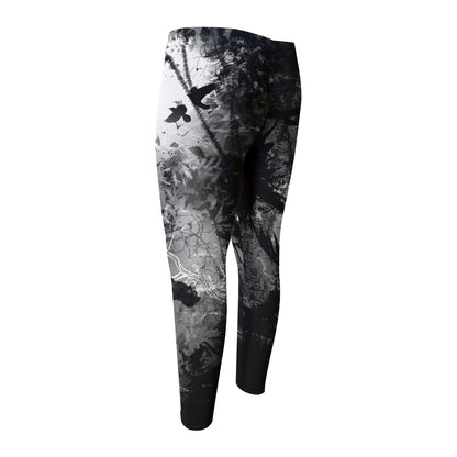 Dark Samurai Warrior Print Men's Compression Pants